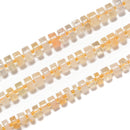 Natural Citrine Rondelle Wheel Disc Beads Size 5x10mm 6x11mm 7x12mm 15.5''Strand