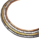 gray gold silver copper hematite smooth faceted flat square beads