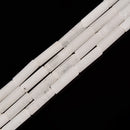 Natural White Jade Cylinder Tube Beads Size 4x13mm 15.5'' Strand