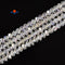 Clear AB Crystal Glass Faceted Star Cut Round Beads Size 6mm 13" Strand
