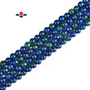 Lapis in Malachite Smooth Round Beads Size 6mm 15.5'' Strand