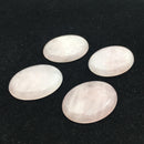 natural rose quartz cabochon smooth oval