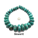 Natural Genuine Turquoise Jumbo Graduated Rondelle Beads 20-35mm 15.5" Strand EF