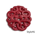 Red Jade Hand Carved Pendant Size 60-65mm Eight Styles Sold by Piece
