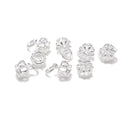 925 Sterling Silver Queen Crown Charm Pendant Size 7mm 6pcs per Bag