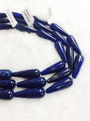 natural lapis lazuli smooth teardrop beads