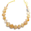 citrine graduated short fat faceted points beads