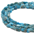 Apatite Rough Nugget Chunks Side Drill Beads Approx 6-12mm 15.5" Strand