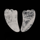 Clear Quartz / Rose Quartz Gua Sha Massage Stone Tool Size55x105mm Sold by Piece