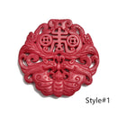 Red Jade Hand Carved Pendant Size 60-65mm Eight Styles Sold by Piece