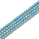 Blue Sea Sediment Jasper Smooth Round Beads Size 8mm 10mm 15.5'' Strand