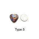 Blue/Green/Orange/Purple Sea Sediment & Bronzite Heart Pendant 20x20mm Per Piece