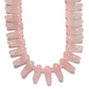 Rose Quartz Magatama Comma Beads Size 14x25mm 15.5'' Strand