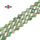 Green Strawberry Quartz Faceted Flat Round Coin Beads Size 10mm 15.5" Strand