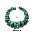 Natural Genuine Turquoise Jumbo Graduated Rondelle Beads 20-35mm 15.5" Strand EF