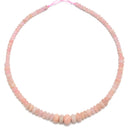 Pink Morganite Graduated Faceted Rondelle Beads Size 6mm-14mm 15.5" Strand