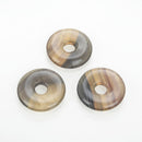 natural rainbow fluorite donut circle pendant