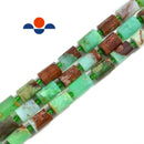 chrysoprase faceted cylinder tube beads