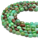 Chrysoprase Faceted Nugget Beads Size Approx 10x15mm 13x18mm 15.5''Strand