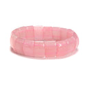 Rose Quartz Double Drill Elastic Bracelet Size Approx 11x15mm Length 7.5"