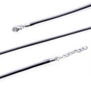 clear crystal pendant silver plated hexagonal healing leather chain