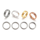 Four Sizes Hematite Band Ring Basic Ring Flat Ring 4 Pcs Per Bag Sale by Bag