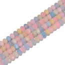 Natural Morganite Faceted Rondelle Beads Size 4x6mm 15.5'' Strand