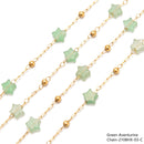 5mm Star Shape Beads Multi Gemstone Chain Sold One Meter Per Bag
