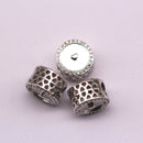 silver plated flat wheel charm