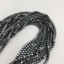 gold silver gray plated hematite smooth cube beads