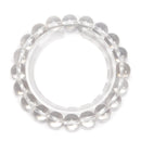 Clear Quartz Smooth Round Beaded Bracelet Bead Size 8mm 10mm 7.5" Length