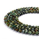 african turquoise faceted star cut beads