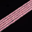 Rose Quartz Faceted Rondelle Beads Size 2x3mm 3x4mm 15.5'' Strand