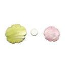 Hand Carved MOP Shell Pearl Flower Pendant Pink/Green 40mm 50mm Sold Per Piece