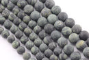 large hole kambaba jasper matte round beads