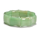 Green Aventurine Double Drill Bracelet Bamboo Shape Beads 20x20mm 7.5'' Length