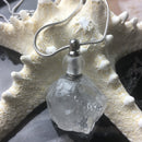 clear quartz perfume bottle pendant necklace small and large