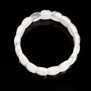 Howlite Faceted Rectangle Beaded Bracelet Beads Size 12x20mm 7.5'' Length