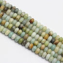 large hole amazonite smooth rondelle beads