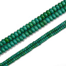 Green Howlite Turquoise Smooth Rondelle Beads Size 3x5mm 6x10mm 15.5'' Strand
