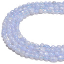 Natural Blue Lace Agate Pebble Nugget Beads Size 6-7mm 15.5'' Strand