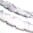 natural amethyst slice irregular beads