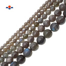 Natural Labradorite Smooth Round Beads 4mm 6mm 8mm 10mm 12mm 15.5" Strand
