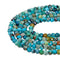 natural turquoise faceted rondelle beads 