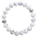 howlite bracelet matte round