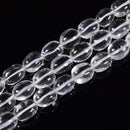 Natural Clear Quartz Full Oval Beads Size 10x14mm 12x16mm 15.5'' Strand