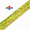 green sea sediment jasper rectangle tube beads