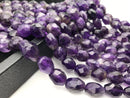 natural amethyst faceted nugget chunk beads