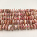 natural pink opal faceted irregular rondelle beads