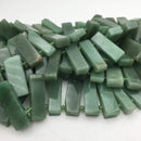 green aventurine graduated slice Sticks Points beads 